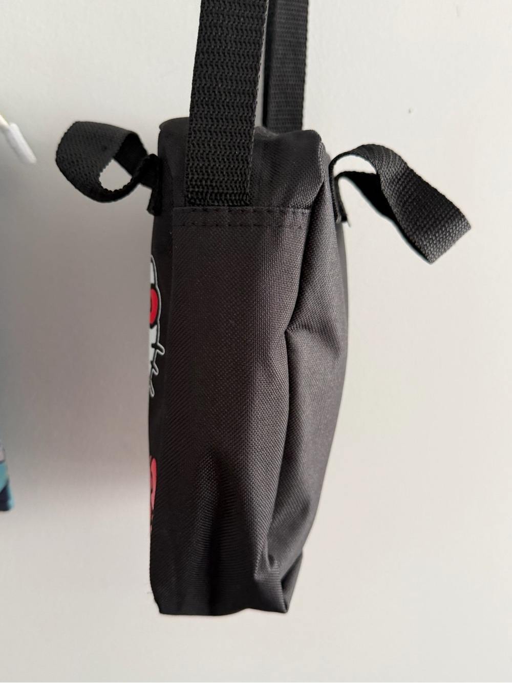 HELLO KITTY Black Red Bow Mini Crossbody Bag - Small Purse Tote - Picture 5 of 7